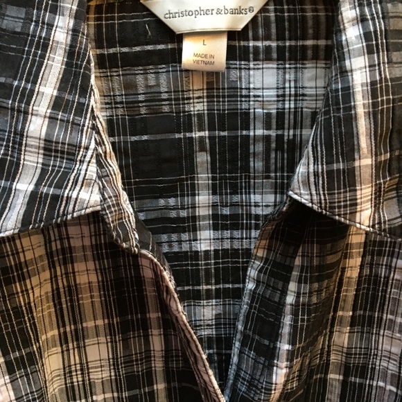 Crinkle plaid sz L - Picture 2 of 7